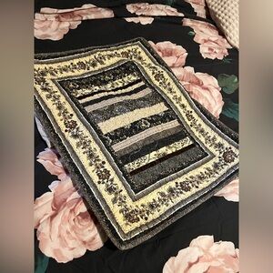 Linden Street~Elegant Patchwork Quilted Sham ~ 100% Cotton & 100% Cotton Batting